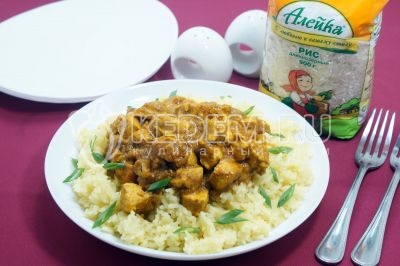 Курица карри с рисом