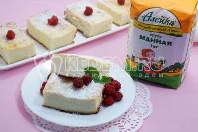 Запеканка из творога с манкой
