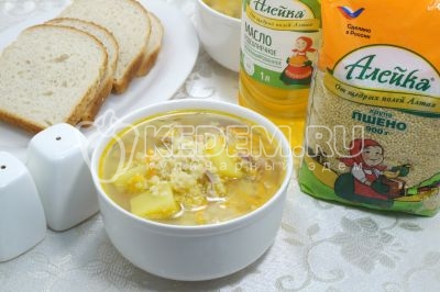 Рыбный суп с пшеном