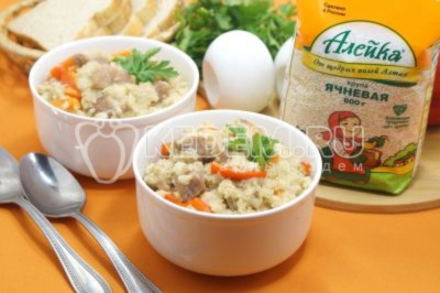 Ячневая каша с мясом