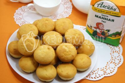 Кексы из манки готовы