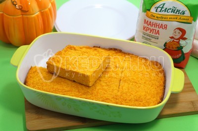 Морковная запеканка с манкой