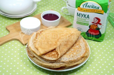 Заварные блины на кефире