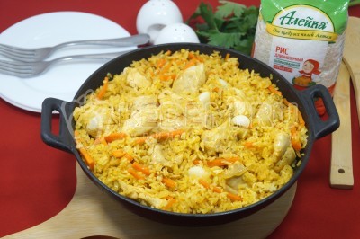 Домашний плов с курицей