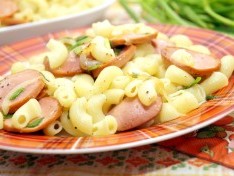 Макароны с сосисками