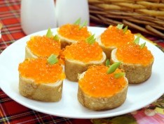 Блины с красной икрой