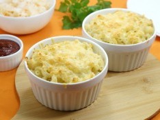 Макароны с плавленым сыром в духовке