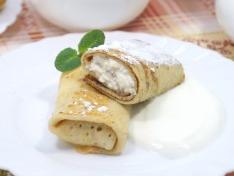 Блинчики с творожной начинкой