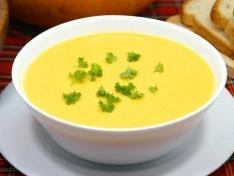 Суп-пюре из тыквы с плавленым сыром