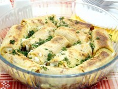 Блины с мясом и рисом в духовке - рецепт