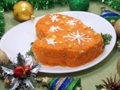 Новогодний салат «Варежка» - рецепт