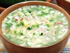 Окрошка на квасе - рецепт