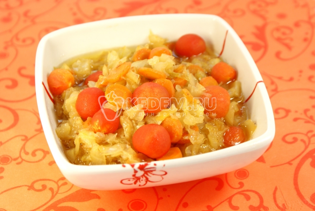 Капуста тушенная с черри
