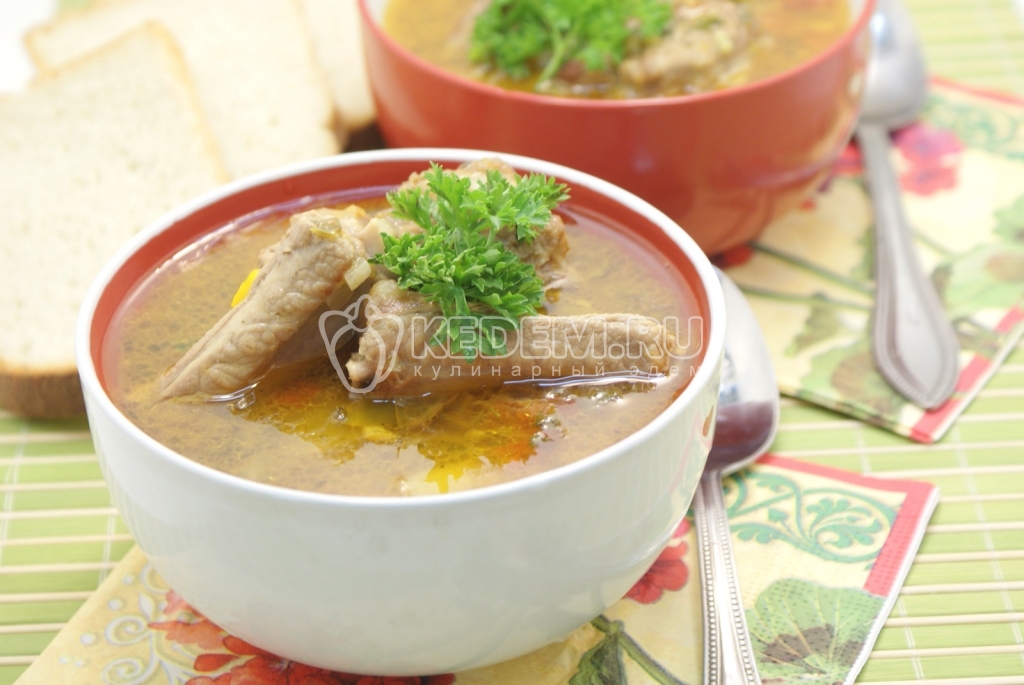 Ребрышки тушеные с овощами