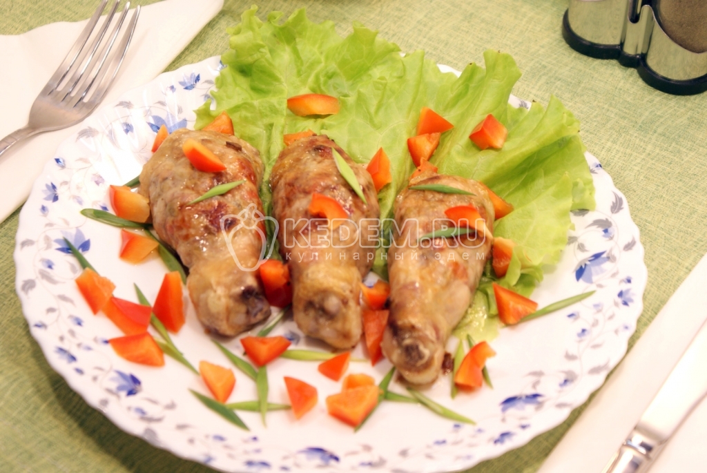 Фаршированные куриные голени