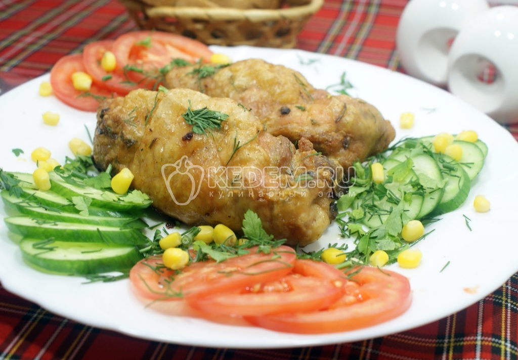 Рулетики из курицы с грибами