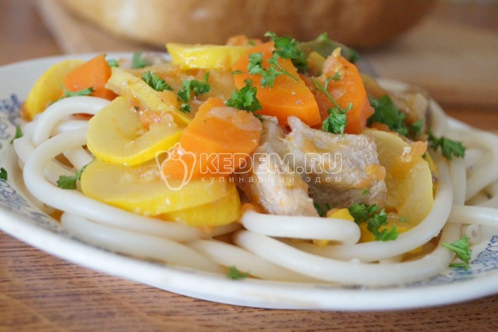 Свинина с овощами