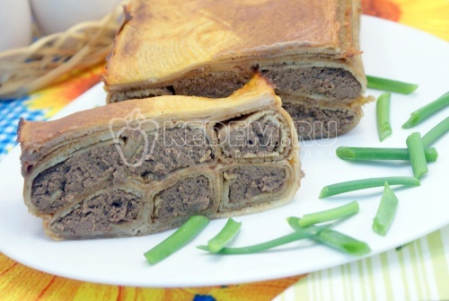 Блинный пирог с печенью