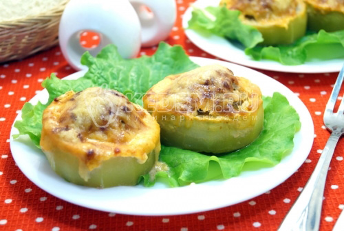 Кабачки с фаршем в духовке