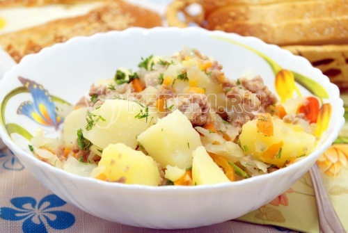 Картофель с фаршем