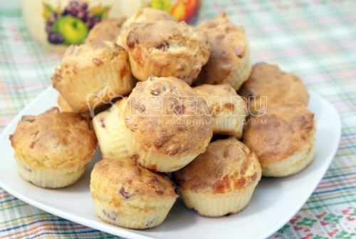 Кексики с ветчиной и сыром