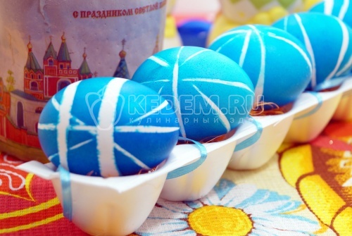 Крашеные яйца Лазурные
