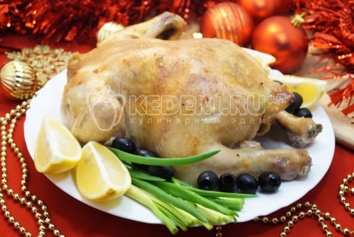 Курица запеченная на соли в духовке