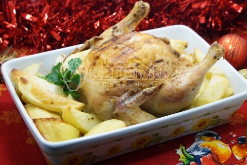 Курица с картофелем в духовке
