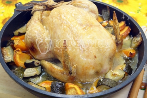 Курица с овощами в духовке