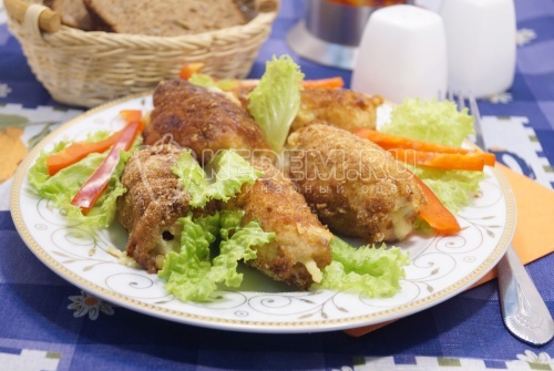 Куриные рулетики в панировке