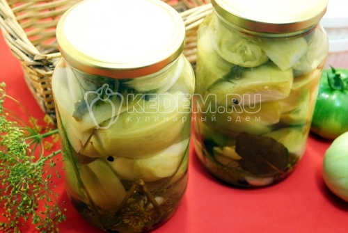 Маринованные зеленые помидоры на зиму
