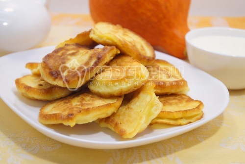 Вкусные оладьи с тыквой
