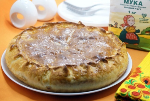 Пирог с капустой и фаршем в духовке
