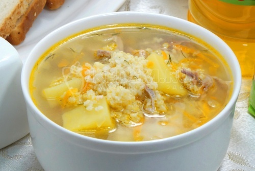 Рыбный суп с пшеном