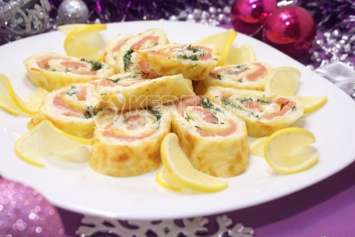 Сырный рулет Новогодняя сказка