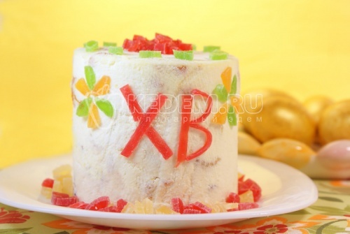 Творожная пасха с курагой