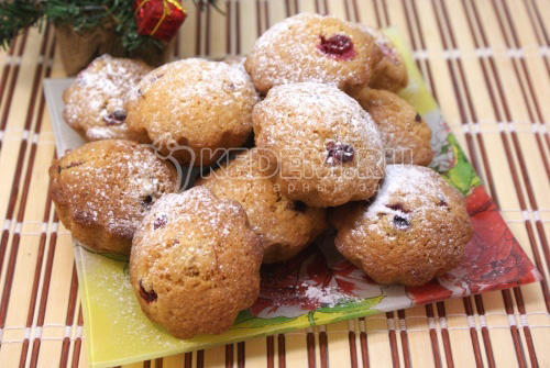 Ванильные кексики с клюквой