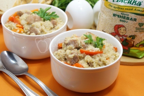 Ячневая каша с мясом