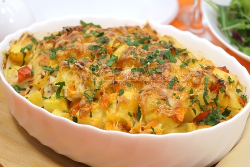 Запеканка из курицы с сыром