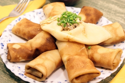 Блины с грибами