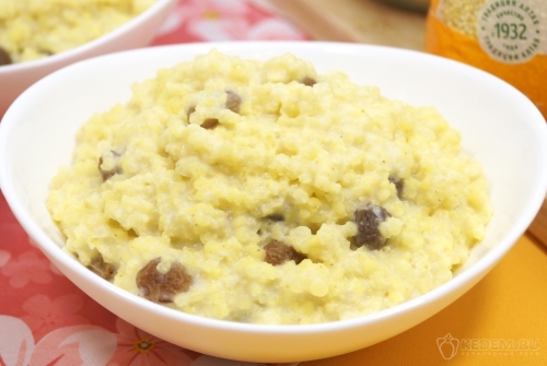 Боярская каша из пшена с изюмом