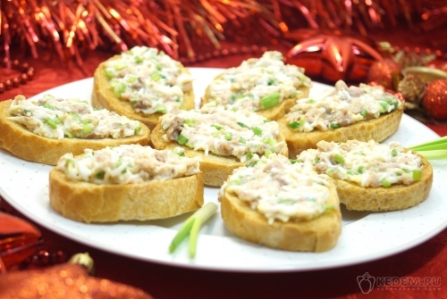 Бутерброды с печенью трески