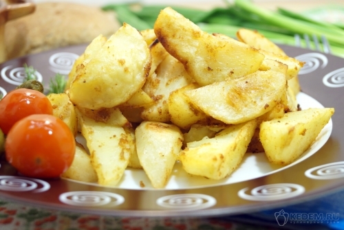 Картофель дольками в духовке