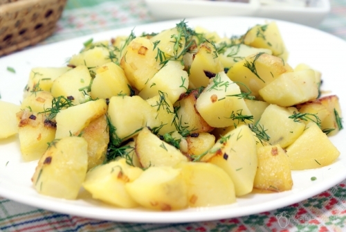 Картофель с укропом