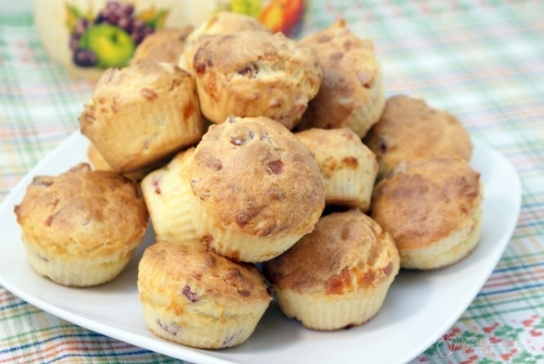 Кексики с ветчиной и сыром