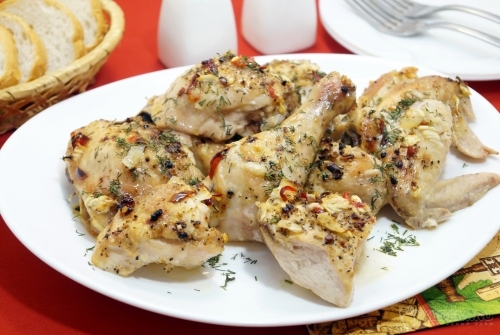 Курица кусочками в духовке