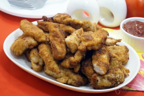 Куриное филе в панировочных сухарях