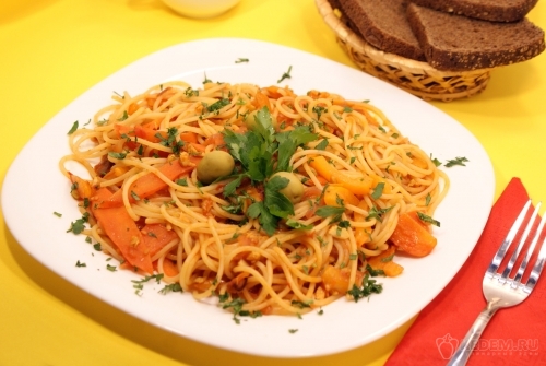 Паста с овощами