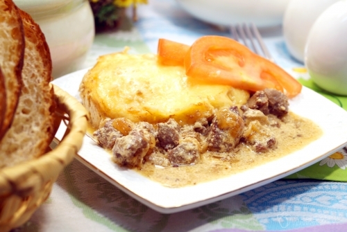 Печень в горшочке