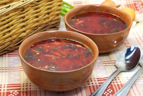 Постный борщ